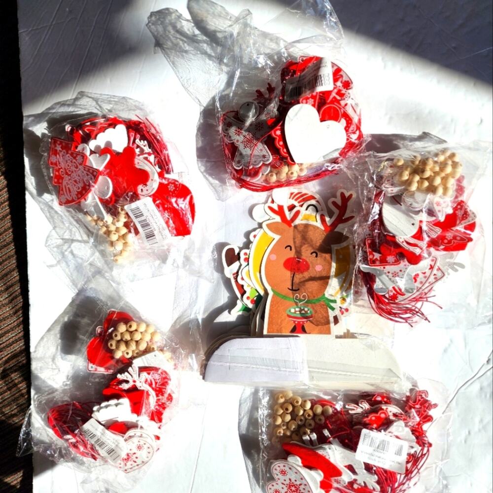 Christmas Decorations‎ Wood Decoration Garlands Bundle / 5 + Table Centerpiece 8